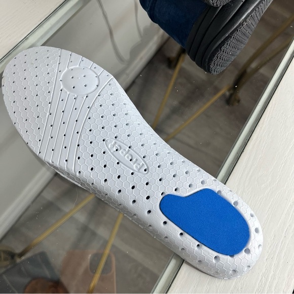 Propet Women's Size 9.5 Washable Walker Sneaker Slip-Resistant Blue Suede Shoe - Picture 9 of 11